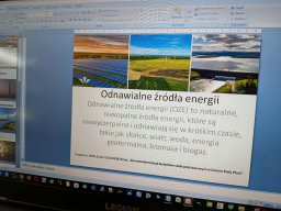 Zajęcia na temat odnawialnych źródeł energii